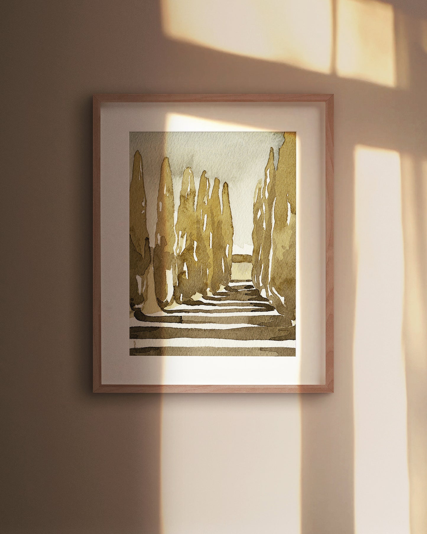 PILLOWPIA italian cypress watercolor print